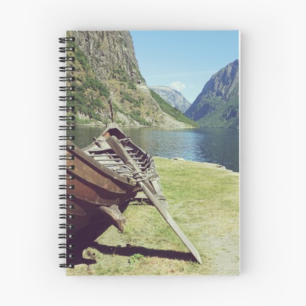Item preview, Viking boat by the fjord in Norway  designed and sold by CarolinaReina.