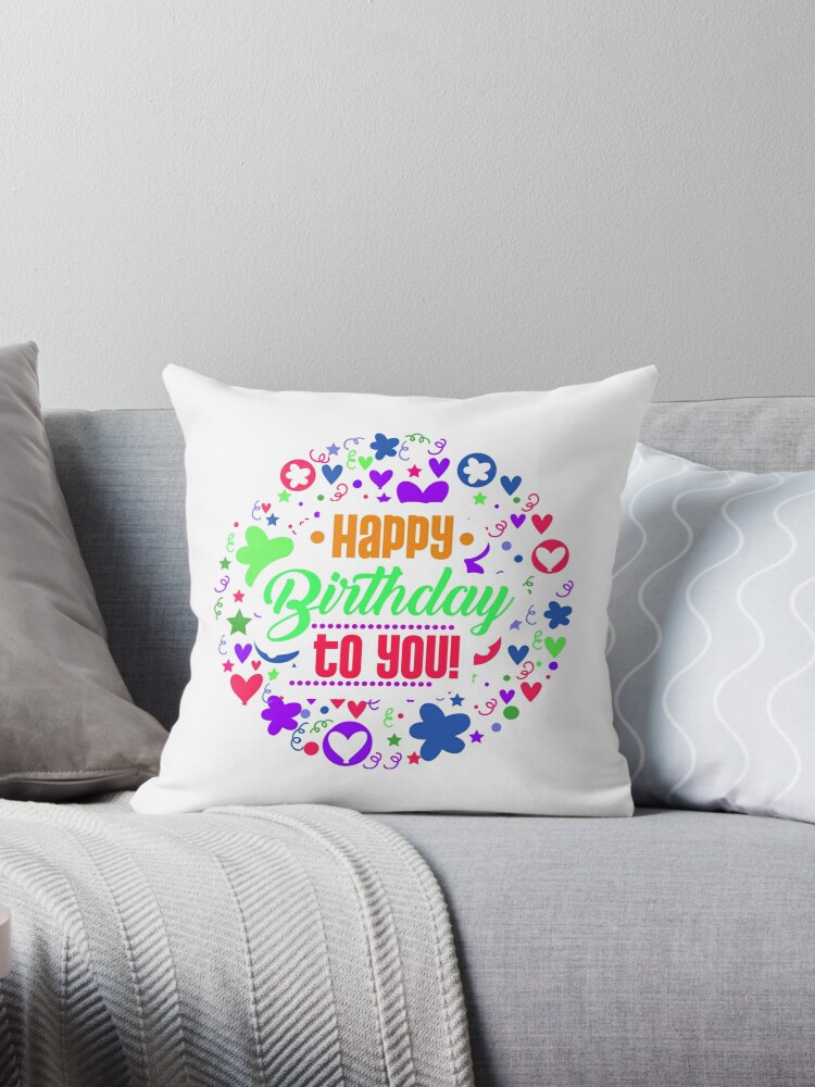 Birthday best sale pillow design