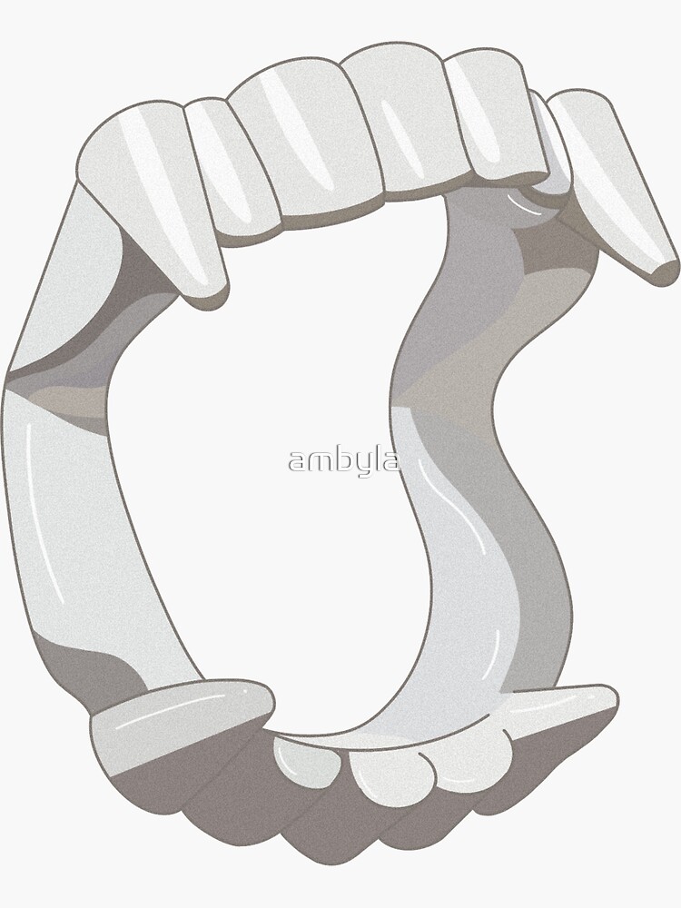 "Vampire Teeth" Sticker for Sale by ambyla Redbubble