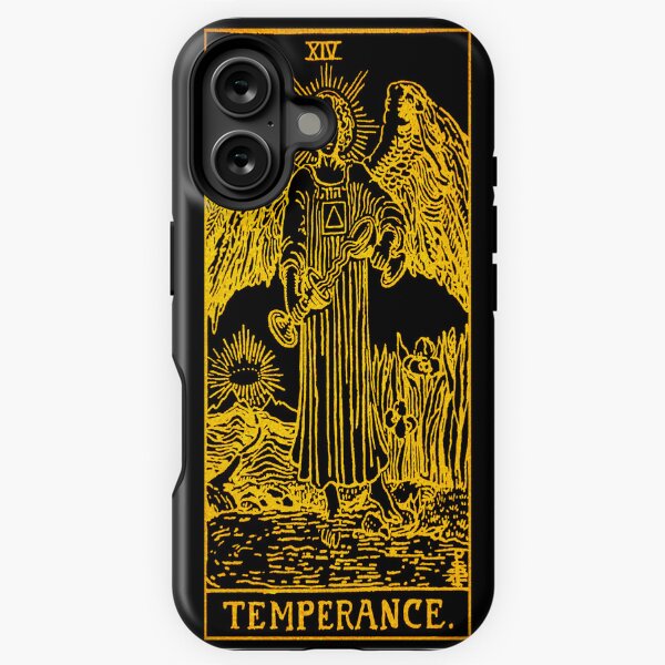 Item preview, Temperance Tarot Card | Gold And Black | Major Arcana Of The RWS Deck | Golden Thread Occult Art designed and sold by ApolloTarot.