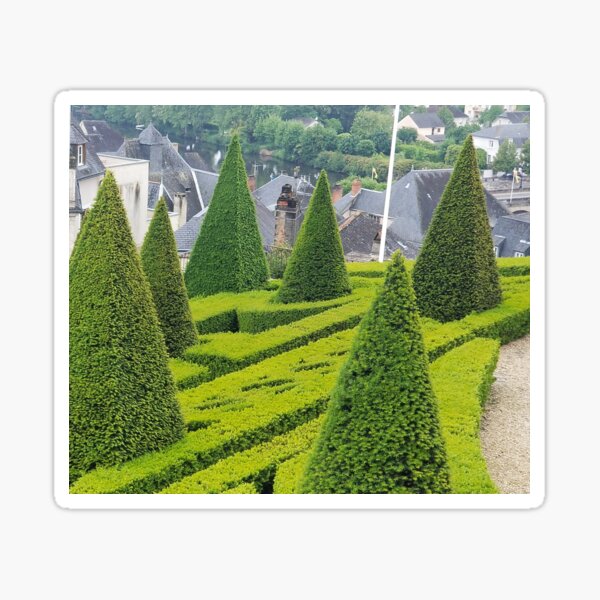 Tranquil Gardens in France Sticker