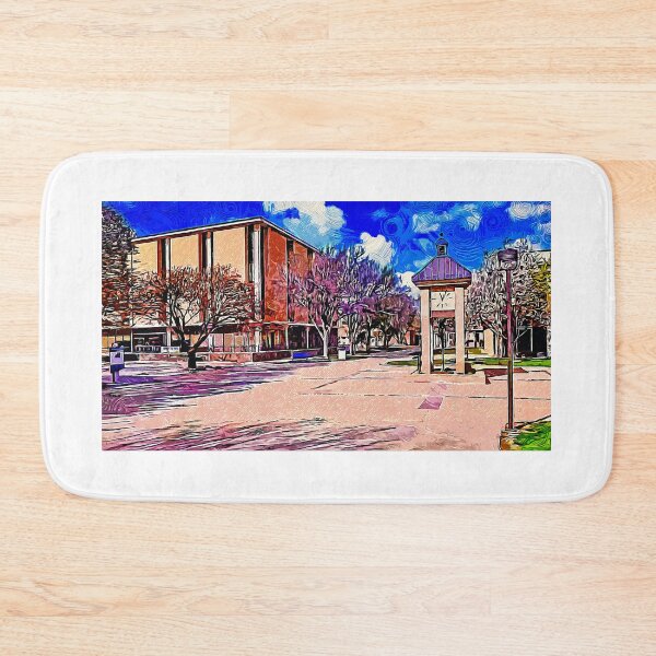 Item preview, The clock tower at the Amarillo College's Washington Street campus - impressionist painting designed and sold by NickoPrints.