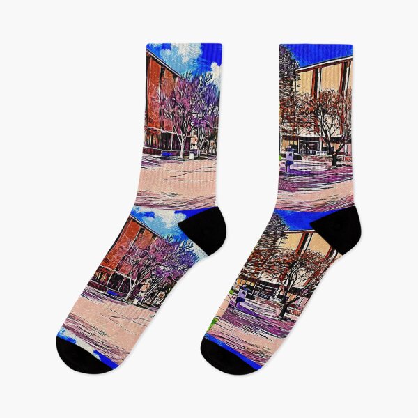 Item preview, The clock tower at the Amarillo College's Washington Street campus - impressionist painting designed and sold by NickoPrints.