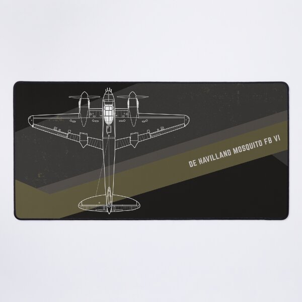 Aperçu de l'œuvre Filaire minimaliste De Havilland Mosquito FB VI créée et vendue par Aniama.