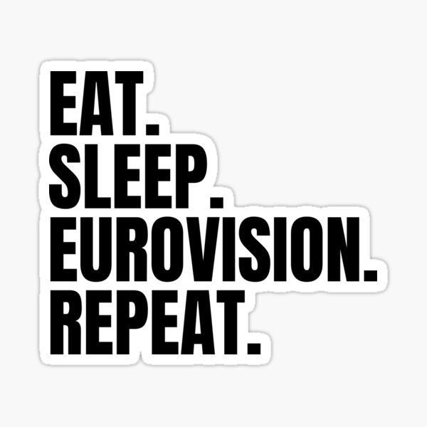 Item preview, Eat Sleep Eurovision Repeat - Eurovision Pride designed and sold by N44Prints.