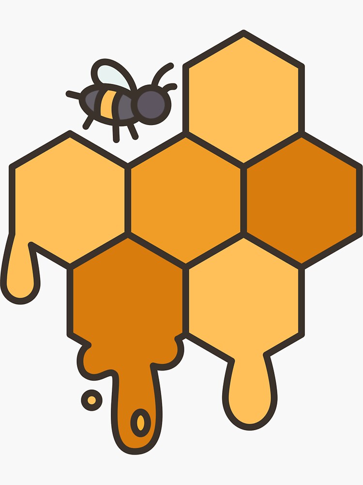 Thumbnail 3 of 3, Sticker, HoneyComb designed and sold by JiggsFashion.