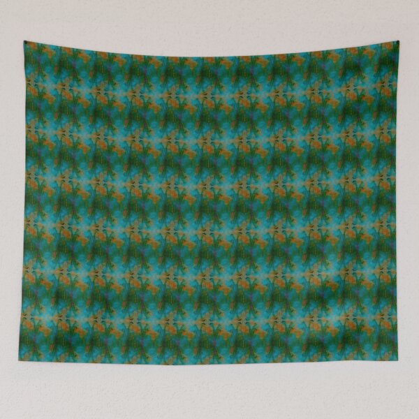 Item preview, Fynbos and Eucalyptus ECO Print Green Orange designed and sold by SpiritGifts.