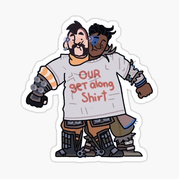 "Get along shirt" Sticker by Bab-a-loof | Redbubble