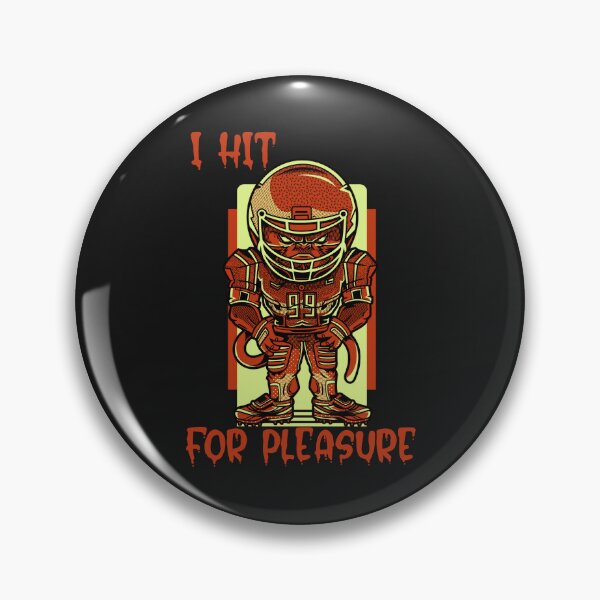 Item preview, I Hit For Pleasure - Angry Cat Football Player Cartoon designed and sold by Cerkis.