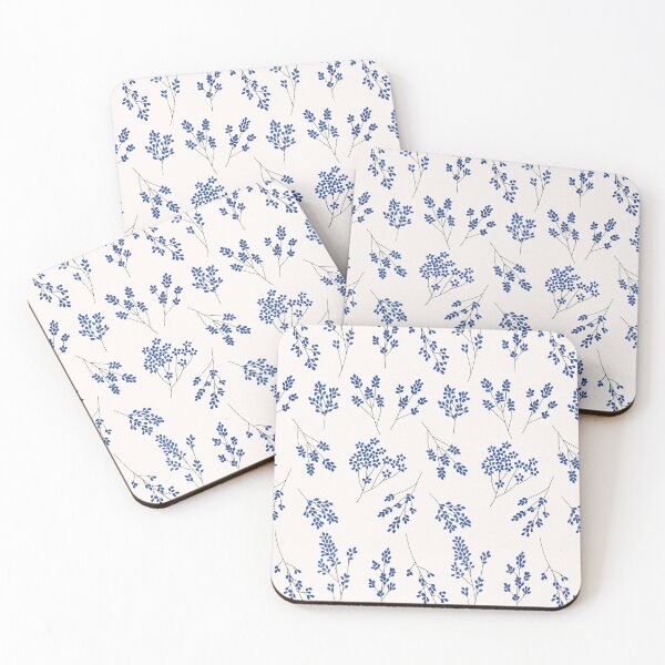 Item preview, Little White blue Flowers designed and sold by artbyrosse.