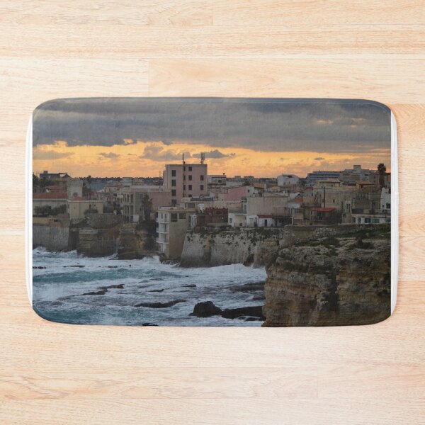 Item preview, Small Town overlooking the sea at sunset designed and sold by Gabriele Marcucci.