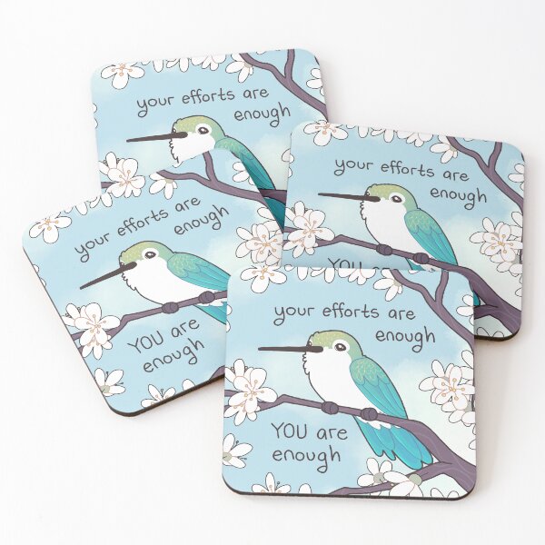 Item preview, "Your Efforts Are Enough" Spring Hummingbird designed and sold by thelatestkate.