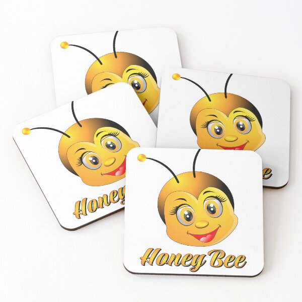 Item preview, honey bee cartoon head illustration designed and sold by ZieProject.