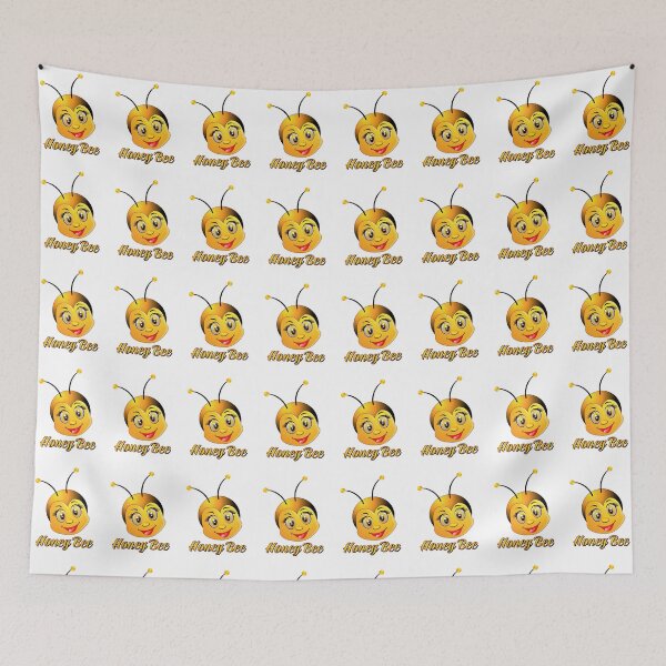 Item preview, honey bee cartoon head illustration designed and sold by ZieProject.