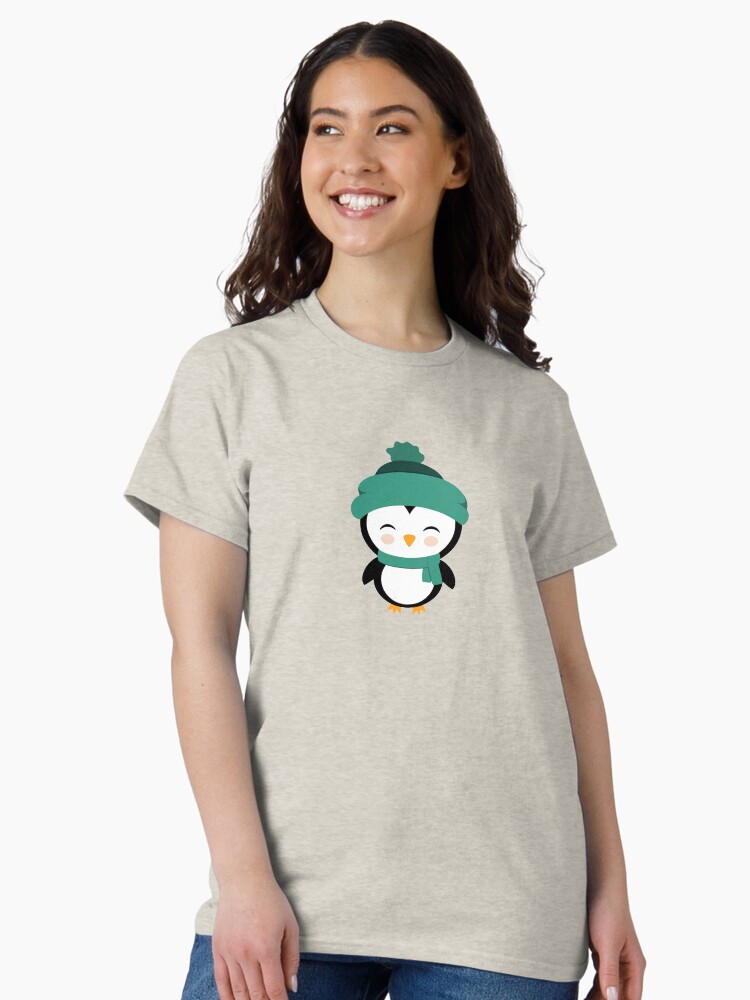 Thumbnail 1 of 7, Classic T-Shirt, Winter Penguin Design by JiggsFashion designed and sold by JiggsFashion.