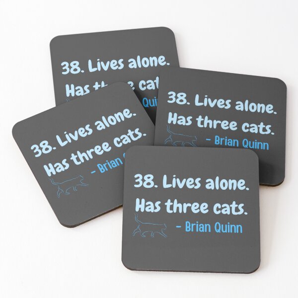 Item preview, 38. Lives alone. Has three cats. Funny designed and sold by LukjanovArt.