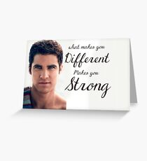 Darren Criss Quote Greeting Card