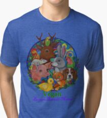 Vegan because Animals Matter Tri-blend T-Shirt