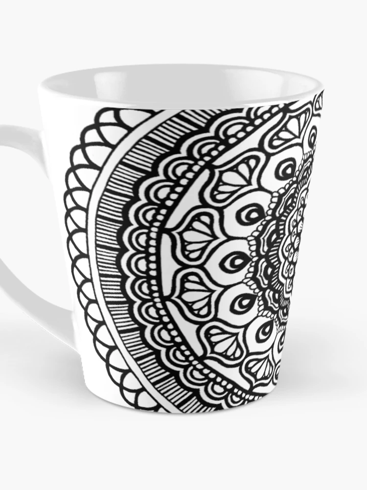 Thumbnail 3 of 4, Coffee Mug, Mandala Design #3 designed and sold by RockingJ.