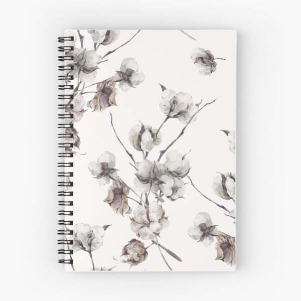 Item preview, White Cotton Flowers with Twigs Plants Floral Pattern designed and sold by WearWolfDesigns.