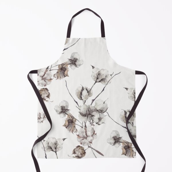 Item preview, White Cotton Flowers with Twigs Plants Floral Pattern designed and sold by WearWolfDesigns.