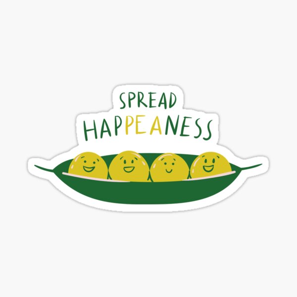 Spread HapPEAness Design by JiggsFashion Sticker