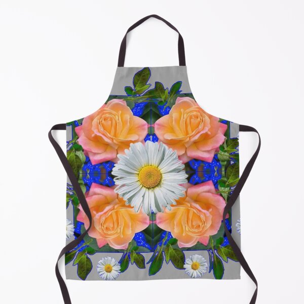 Item preview,  OLD ROSE GARDEN WHITE DAISIES PATTERN GREY ART   designed and sold by sharlesart.