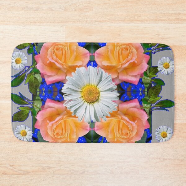 Item preview,  OLD ROSE GARDEN WHITE DAISIES PATTERN GREY ART   designed and sold by sharlesart.