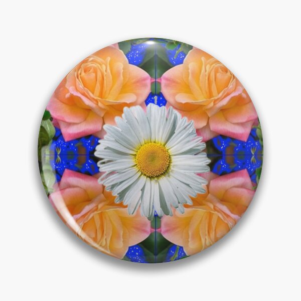 Item preview,  OLD ROSE GARDEN WHITE DAISIES PATTERN GREY ART   designed and sold by sharlesart.