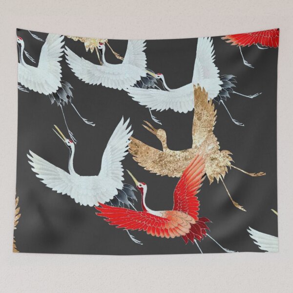 Item preview, White and Red Japanese Cranes designed and sold by RyanCaudell.