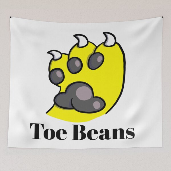 Item preview, Yellow Paw Black ToeBeans With Text designed and sold by DolmanceWorks.