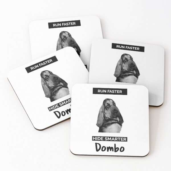 Item preview, A funny bloodhound dog mantrailing T-shirt, run faster hide smarter Dombo designed and sold by MayaAndNora.