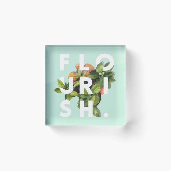 Flourish #redbubble #home #designer #tech #lifestyle #fashion #style Acrylic Block