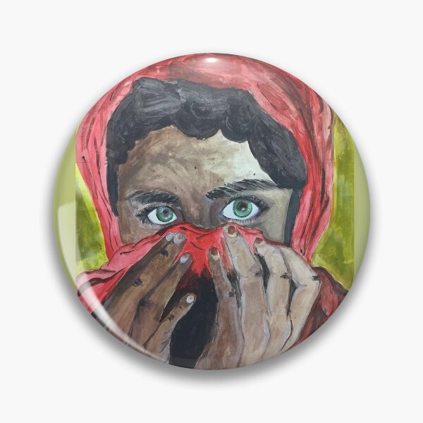 Item preview, Sharbat Gula inspired acrylic painting designed and sold by Leena Azadi.