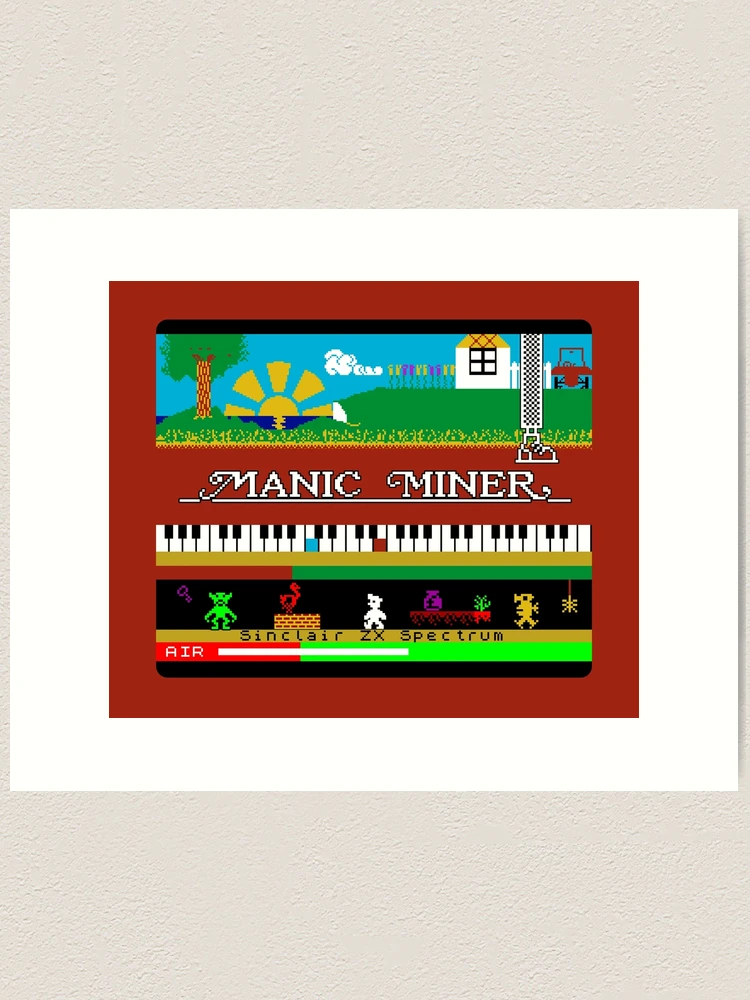 Manic Miner Main Menu - Willy, Enemies, Piano and Game Over Foot