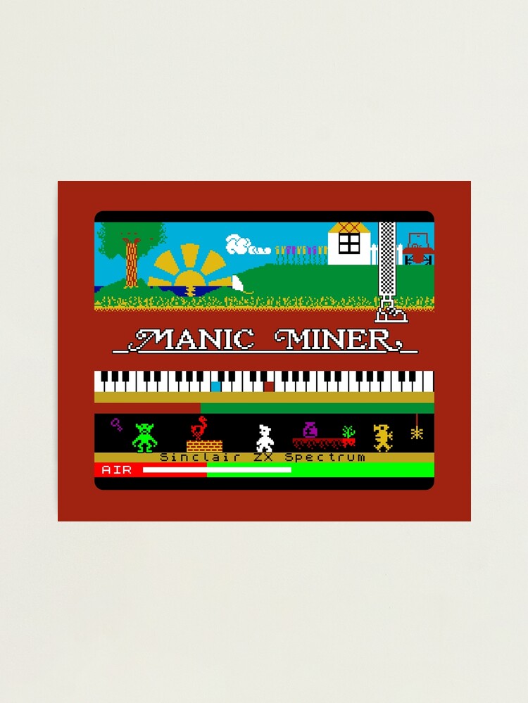Manic Miner Main Menu - Willy, Enemies, Piano and Game Over Foot