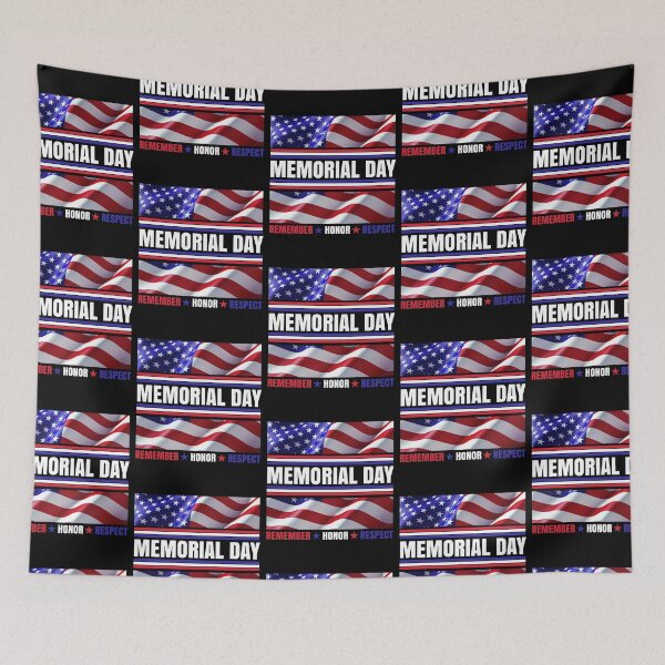 Item preview, Memorial Day American Flag Remember Honor Respect Our Fallen Hero's designed and sold by CharJens.