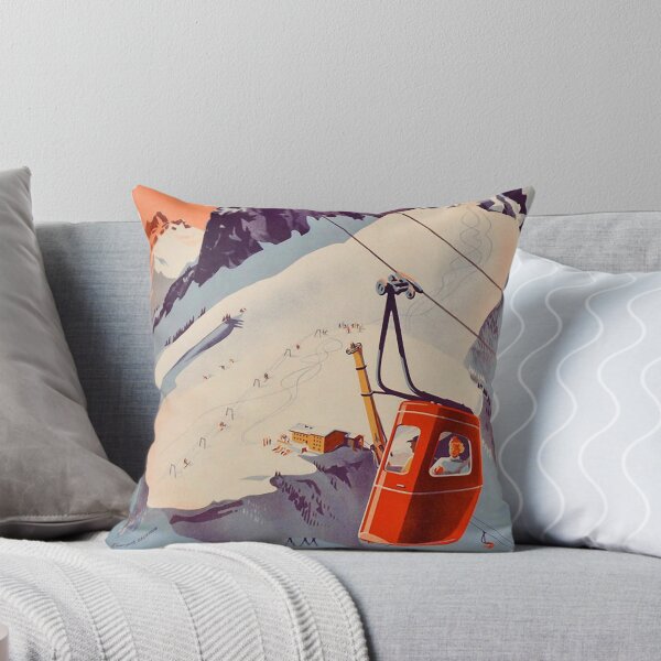Item preview, Vintage German Gondola Sport Ski Travel poster designed and sold by Glimmersmith.
