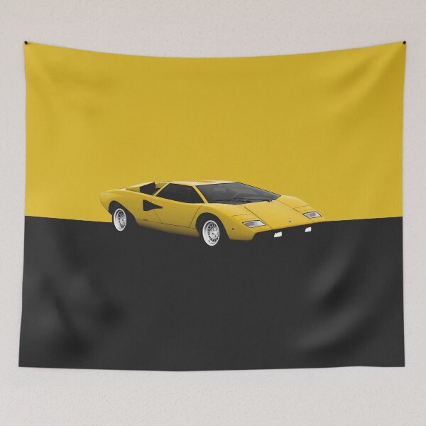 Aperçu de l'œuvre Supercar italienne classique jaune v12 créée et vendue par ApexFibers.
