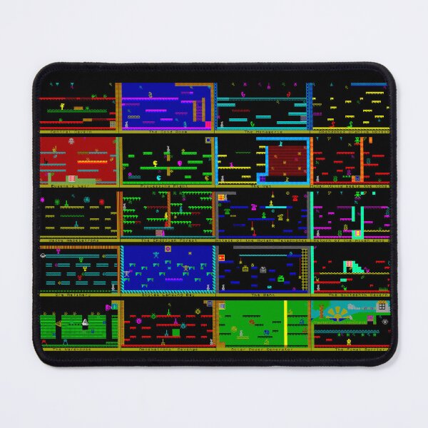 Item preview, Manic Miner Game - All Level Screens! | Sinclair ZX Spectrum - 80s 8-bit Retro Game - Miner Willy designed and sold by RetroTeeStudio.