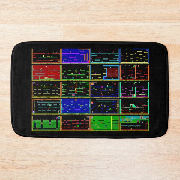Item preview, Manic Miner Game - All Level Screens! |  Sinclair ZX Spectrum - 80s 8-bit Retro Game - Miner Willy designed and sold by RetroTeeStudio.
