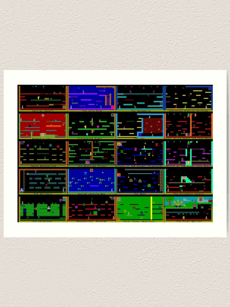 Manic Miner Game - All Level Screens! | Sinclair ZX Spectrum - 80s