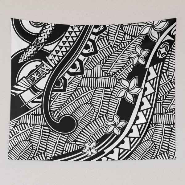 Item preview, Samoan - Polynesian - Hawaiian Black And White Tribal Artboard 2039 designed and sold by sunnthreads.