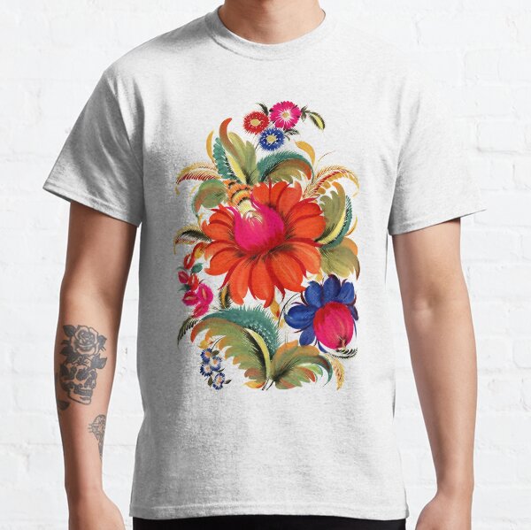 Ukrainian Ornament Petrykivka painting Ukrainian painting Classic T-Shirt