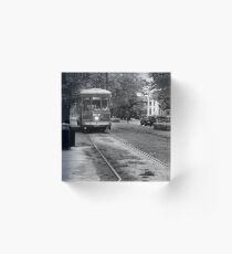 St. Charles Streetcar #907 - New Orleans, LA Acrylic Block