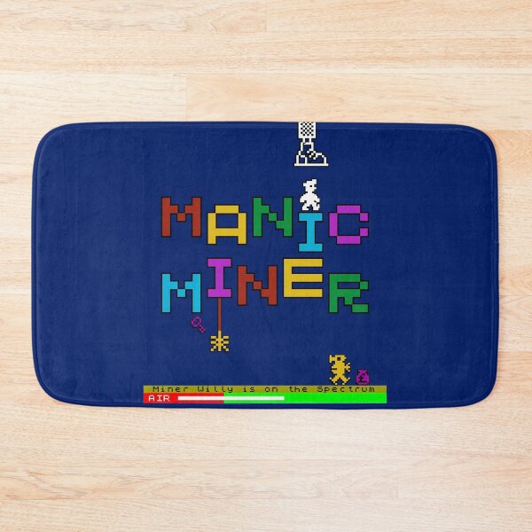 Item preview, Manic Miner Logo - Miner Willy is On The Spectrum  |  Sinclair ZX Spectrum - 80s 8-bit Retro Game - Miner Willy designed and sold by RetroTeeStudio.