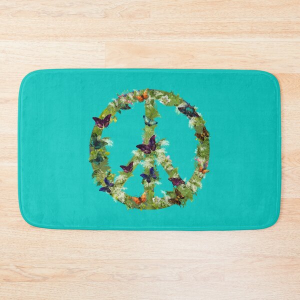 Item preview, Butterflies, Botanical Butterfly Peace Sign with Flowers   designed and sold by mollylouiseshop.