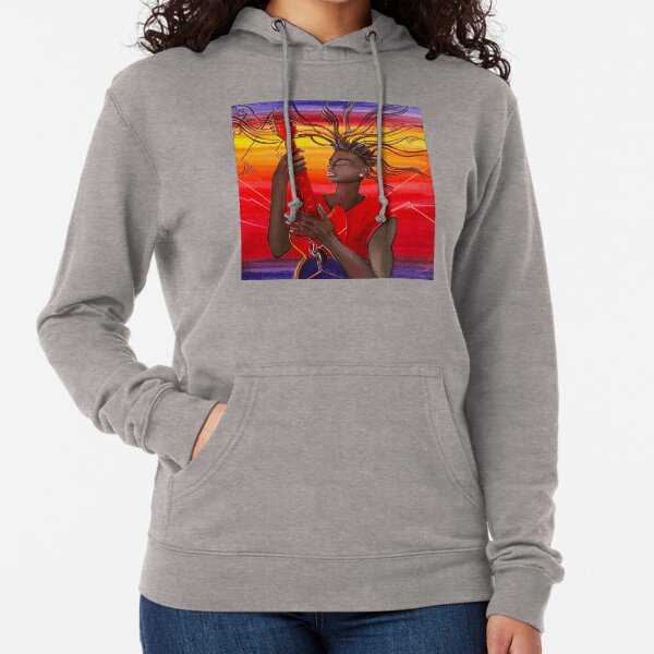 Electric Guitar Player Lightweight Hoodie