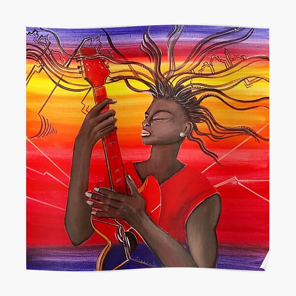 Electric Guitar Player Poster