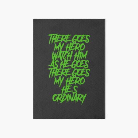 Foo Fighters MY HERO Song Lyrics Poster Print Wall Art